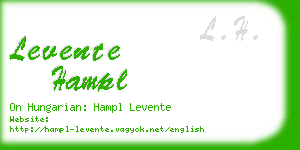 levente hampl business card